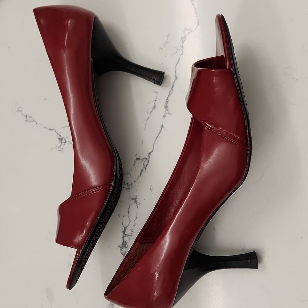 Apt. 9 Chic Red Open-Toe Heels ❤️ Just In Time For Vallentine's Day ❤️ - Picture 2 of 8